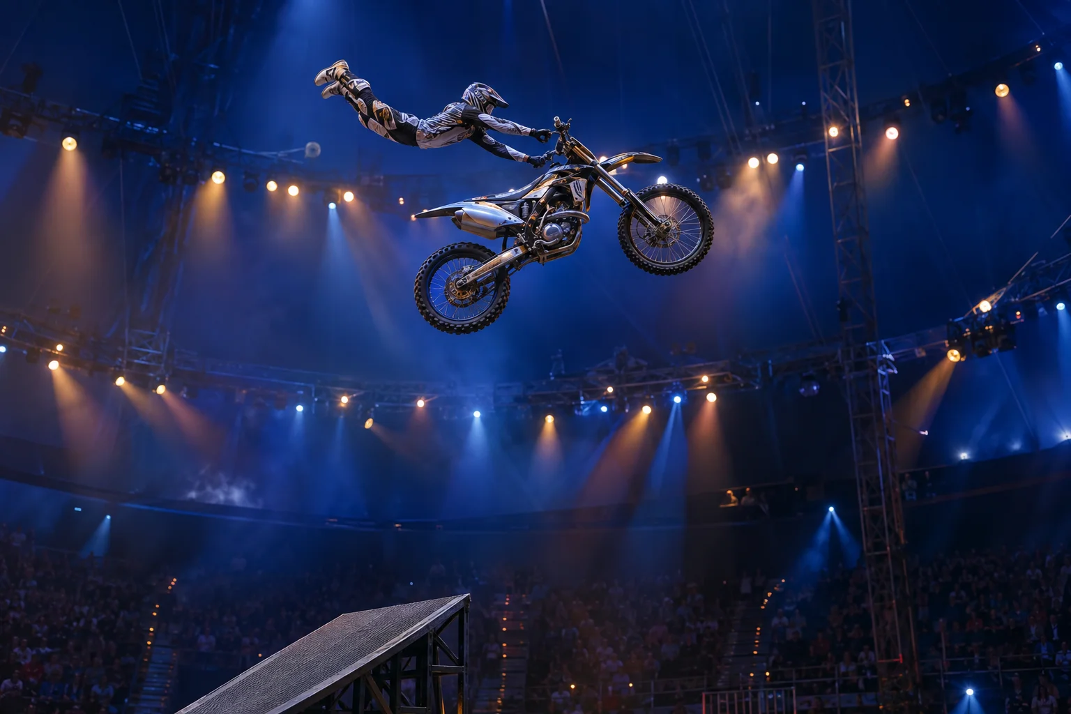 Прыжок на BMX под куполом